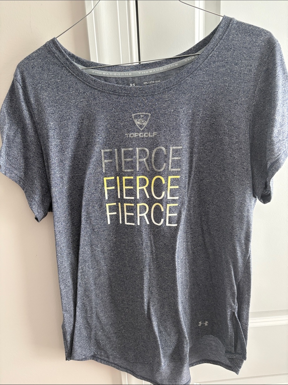 Under Armour Navy Blue 'FIERCE' Graphic Short Sleeve Tee TopGolf